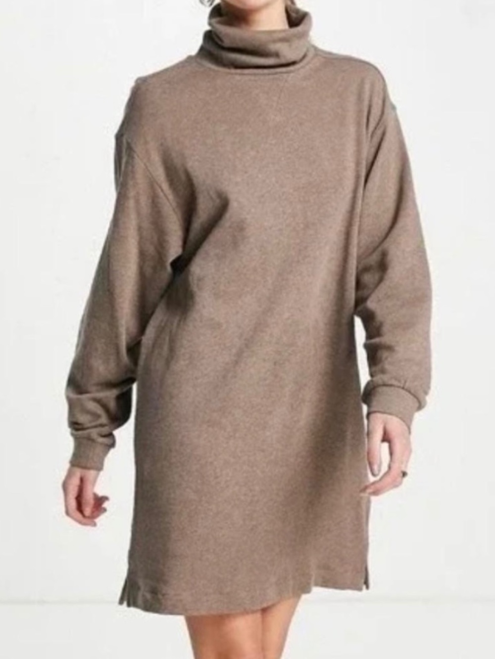 & Other Stories Taupe Mini Sweatshirt Dress. 100% cotton Europe Size S